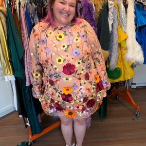 Floral Embroidered Folklore Dress